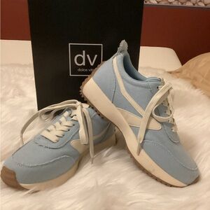 Dolce Vita Sky Blue and Cream Sneakers